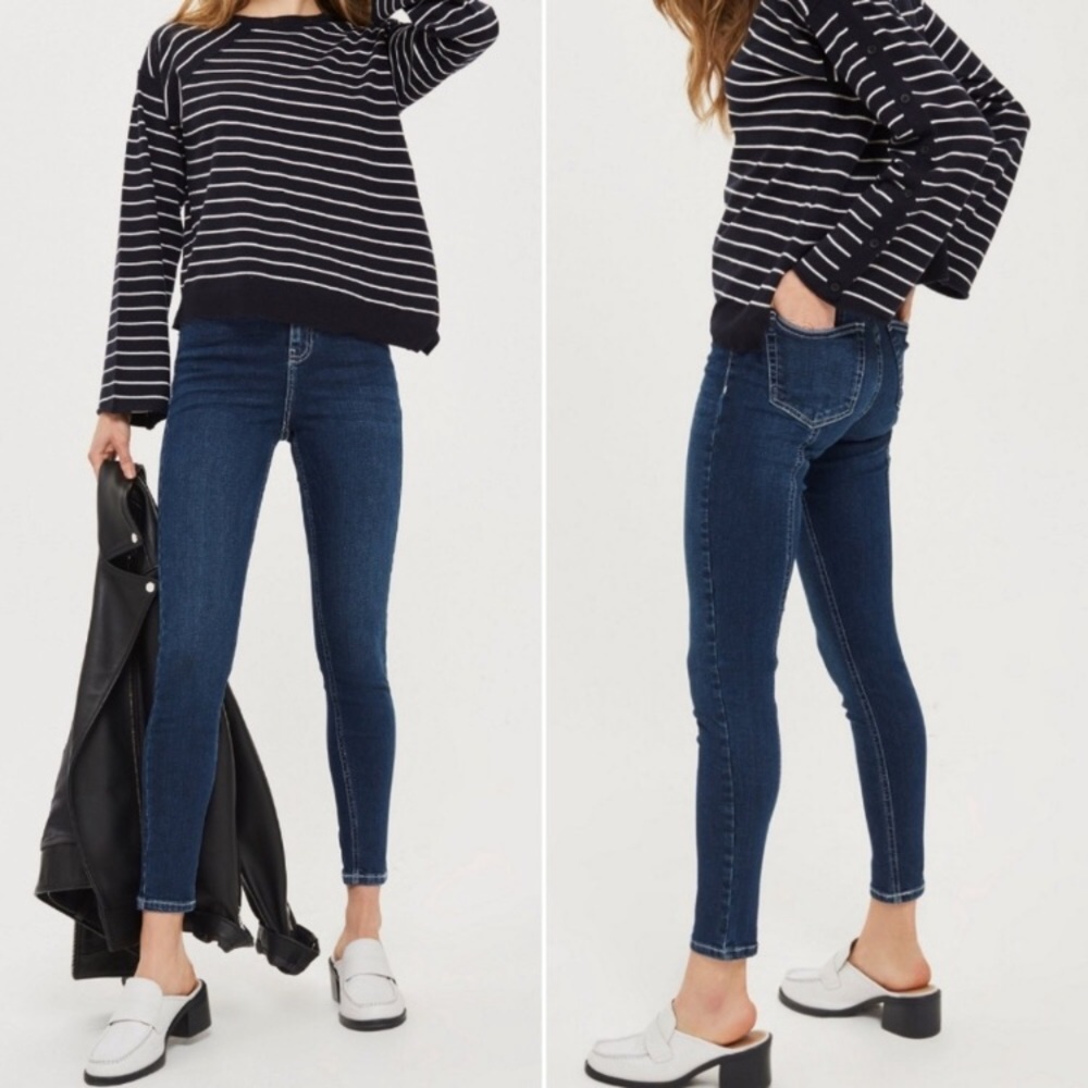 Topshop Jamie Contrast Stitch Skinny Jeans